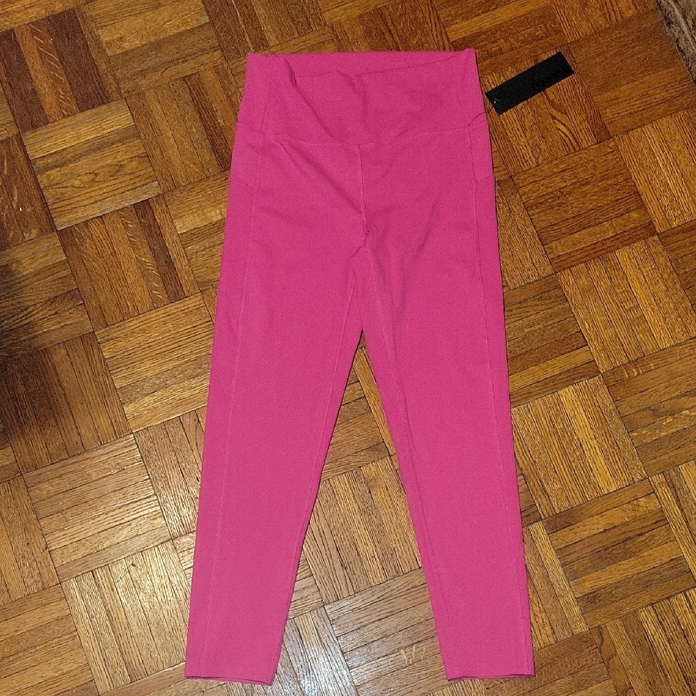 Mono B Women's Bright Pink Active Stretch Leggings Size M New With Tags